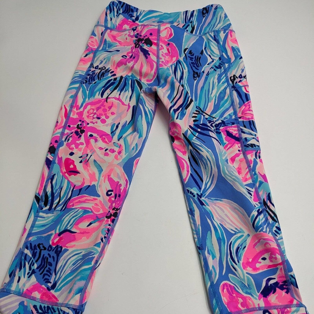 Lilly Pulitzer Women's Size XS Capri Style Spandex Floral Legging Exercise Pants - Picture 4 of 8